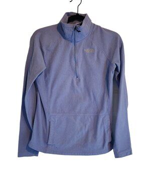 The North Face periwinkle blue quarter-zip fleece womens size S